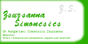 zsuzsanna simoncsics business card